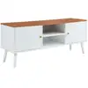 Image de Meuble tv reyljand 120 x 35 x 50 cm blanc effet teck [en.casa]