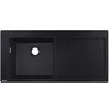 Image de Evier à encastrer 1 bac HANSGROHE S51 450 égouttoir à droite sans vidage noir graphite