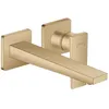 Image de HANSGROHE Mitigeur de lavabo encastré mural bec 225mm poignée manette bonde à écoulement libre bronze brossé