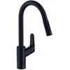 Image de Mitigeur évier - douchette extractible - 2 jets - Noir - Focus HANSGROHE