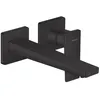 Image de HANSGROHE Mitigeur de lavabo encastré mural bec 225mm poignée manette bonde à écoulement libre noir mat