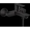 Image de Mitigeur bain/douche - HANSGROHE - Talis E - Noir mat - 2 sorties - Mural