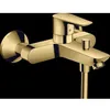 Image de Mitigeur bain/douche - HANSGROHE - Talis E - Doré poli - Monotrou - Chromé