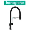 Image de Robinet de cuisine avec douchette HANSGROHE Talis M54 210 2 jets noir mat