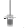 Image de Hansgrohe - AddStoris Porte-brosse WC mural en verre mat brosse incluseChrome (41752000)