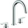 Image de Mélangeur robinet HANSGROHE Vernis Blend 3 trous Chromé avec tirette et vidage synthétique