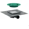 Image de HANSGROHE Bonde de sol RainDrain Spot grille inox brossé 150x150 HANSGROHE 56055800