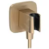 Image de Coude de raccordement - HANSGROHE - FixFit Q - Bronze brossé - Support fixe - 1/2