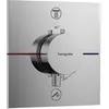 Image de Thermostat encastré - HANSGROHE - ShowerSelect Comfort E - 2 consommateurs - Chrome - Mural