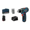 Image de Perceuse visseuse sans fil bosch professional gsr 12v-15 12v 2x2ah 25 accessoires 060186810H