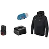 Image de Veste à capuche chauffante 06188000GB BOSCH PROFESSIONAL - GHH 12+18V XA - Taille S - Noir - Batterie et chargeur inclus