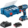 Image de Perceuse-visseuse Bosch professional GSR 18V + 2 batteries 2 0Ah + chargeur + 82 pièces en L-Case