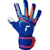 Image de Gants de gardien - REUSCH - Attrakt Gold X NC - bleu/orange - taille L - adulte