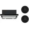 Image de Klarstein vinea hotte îlot 60cm + 2 filtres recyclage d'air 610m³h noir CGCH2-SetVinea60BL