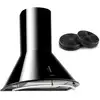 Image de Klarstein lumio neo hotte aspirante 60 cm + 2 filtres recyclage d'air , 610 m³h - classe a - noir TK15LumioNeoBLFilter