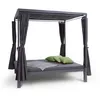 Image de Bain de soleil - Blumfeldt Senator Lounge - double transat avec auvent et stores - 2 personnes - Gris