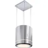 Image de Klarstein Tron Ambience Hotte aspirante décorative en îlot Ø 38cm - suspension plafond - Recyclage d´air 540 m³-h - classe A - inox