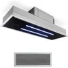 Image de Hotte aspirante de plafond Klarstein 90cm - 410m3/h - 3 niveaux - Télécommande - Sans évacuation - Ilot - Noire