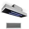 Image de Klarstein high line 90 hotte de plafond 90cm - extraction 410m3h - puissance 3 niveaux- eclairage led- classe c - noir CGCH3-Highline-90