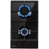 Image de Plaque gaz 2 feux encastrable - Klarstein - 30 cm - tables de cuisson vitrocéramique - plaque de cuisson gaz - cuisinière - noir