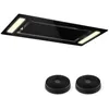 Image de Klarstein Remy Pack Hotte aspirante décorative encastrable îlot 90cm + 2 filtres recyclage - évacuation 620 m³-h - classe A - noir