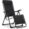 Image de Blumfeldt California Dreaming Chaise de jardin transat pliant cadre acier noir
