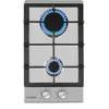 Image de Ignito Domino Table De Cuisson À Gaz 2 Brûleurs - Inox Argent
