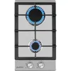 Image de Plaque gaz 2 feux encastrable - Klarstein - 30 cm - tables de cuisson acier inox - plaque de cuisson gaz - cuisinière - noir