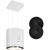 Image de Hotte îlot aspirante Klarstein Tron Ambience Ø 38 cm 540 m³/h - 3 vitesses - Eclairage LED - Classe A - blanche