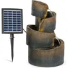 Image de Fontaine de jardin solaire Blumfeldt cascade 4 niveaux marron