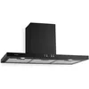 Image de Hotte aspirante cuisine 90 cm - Klarstein - 600m³/h - hotte inclinee avec 3 vitesses - LED - hotte murale classe A++ - noir