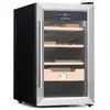 Image de Klarstein el presidente 48 cave à cigares 48l - 3 clayettes - 1 compartiment en bois de cèdre - argent