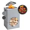Image de Braséro Blumfeldt Monolith Avec Grill Mgo & Bac En Acier Et Pare-étincelles