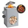 Image de Braséro blumfeldt monolith avec grill mgo & bac en acier et pare-étincelles - gris clair