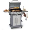 Image de Barbecue à Gaz - KLARSTEIN - 3 Brûleurs - 10800W - Acier Inoxydable - Portable avec Roulettes