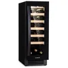 Image de Cave à vin encastrable - Klarstein - Vinovilla 20 - 50 L - 20 bouteilles - Porte vitrée acier inoxydable - Noir