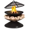 Image de Braséro Blumfeldt Aguilera - Foyer extérieur avec barbecue - 65 cm - Acier Noir