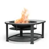 Image de Blumfeldt Merano Circolo L brasero 3 en 1 avec fonction barbecue utilisable comme table 122 x 87 cm Noir