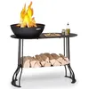Image de Blumfeldt Nantai station de barbecue braséro : Grille de cuisson Ø 50 cm : table Ø 48 cm
