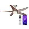 Image de Klarstein bolero ventilateur de plafond 2en1 132cm luminaire 55w télécommande contrôle par app bois