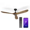 Image de Klarstein bahama breeze smart ventilateur de plafond bois massif télécommande contrôle par app bois