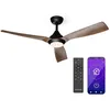 Image de Klarstein Ventilateur de plafond 2 en 1 132 cm lampe LED télécommande contrôle par application 2 sens de marche