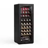 Image de Klarstein bovella 36 duo+ cave à vin 2-en-1 de service 36 bouteilles 2 zones 7 étagères tactile noir