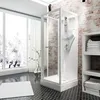 Image de Schulte cabine de douche intégrale 80x80x190 cm réversible verre 5 mm cabine de douche complète porte pivotante blanc Juist