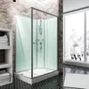 Image de Cabine de douche intégrale 160x90 cm cabine de douche complète rectangulaire porte coulissante ouverture vers la droite Schulte