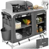 Image de Meuble de camping - TECTAKE - Cuisine de camping pliable avec sac de transport 116 x 52 x 107 cm - Gris