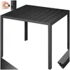 Image de Table de jardin - TECTAKE - Table à manger dextérieur MAREN aspect bois et réglable en hauteur 90 x 90 x 74 5 cm - Noir