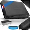 Image de Couverture de piscine - TECTAKE - Bâche de piscine rectangulaire en polyéthylène avec film solaire auto-flottant 500 x 800 cm - Noir