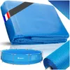 Image de Couverture de piscine - TECTAKE - Bâche de piscine ronde film solaire auto-flottant en polyéthylène 250 cm de diamètre - Bleu