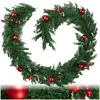 Image de Guirlande de Noël - TECTAKE - Décoration de Noël avec boucle de suspension 27 m - Rouge/Vert